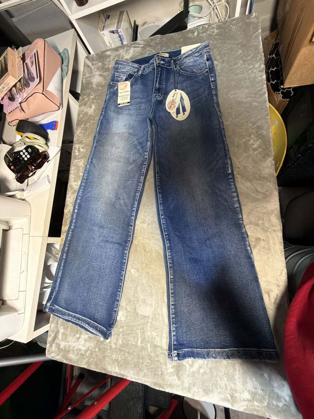 Sexy Fabulous Mid Rise Wide Leg Jeans Size 13